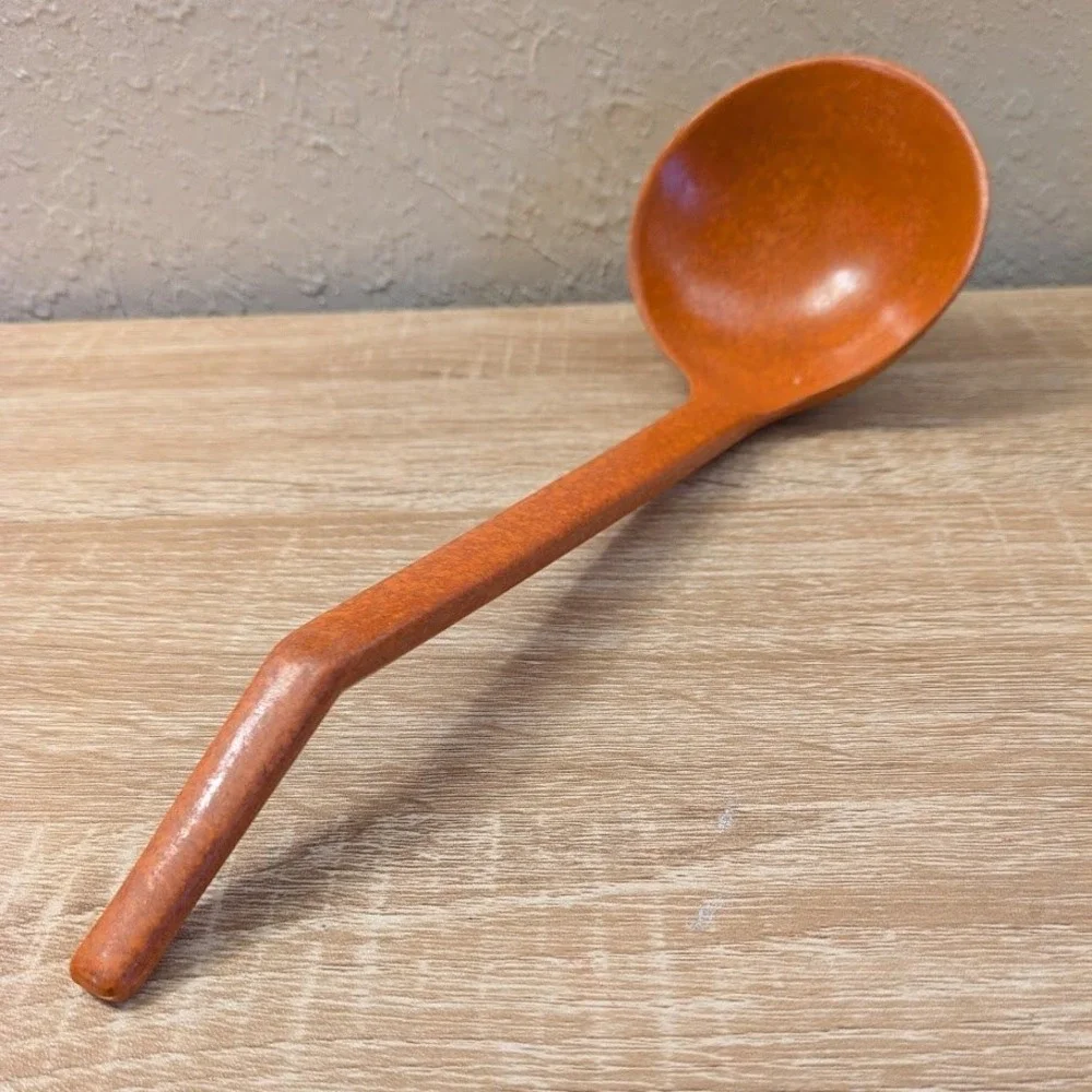 VTG Flintwood Orange Melamine Soup Ladle Long Handle Kitchen Serving Utensil‎